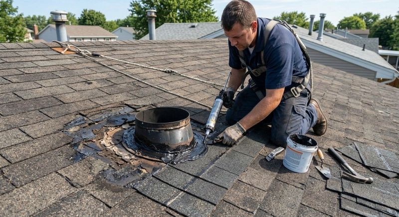 Asphalt Roof Leak Repair in Hillside, NJ