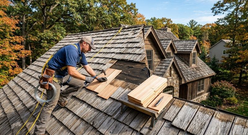 Cedar Shake Roof Repair in Hunterdon County, NJ