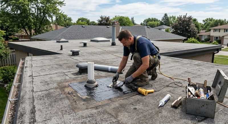 Rubber Roof Repair in Hillside, NJ