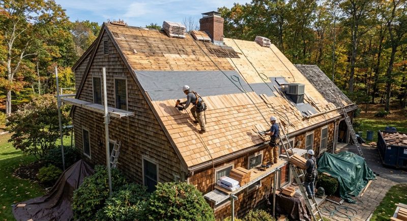 Wood Shingle Roof Replacement in Middlesex County, NJ